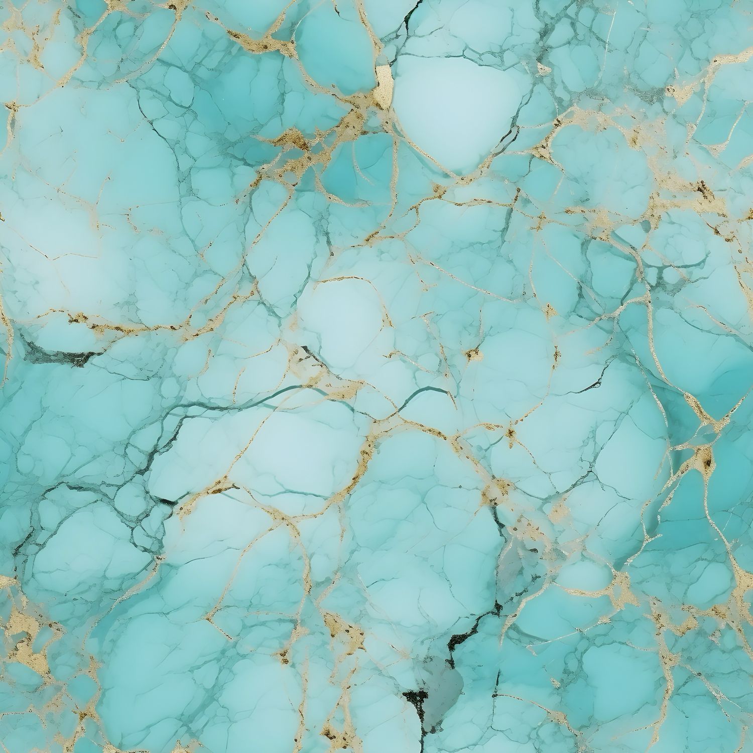 Teal And White Marble