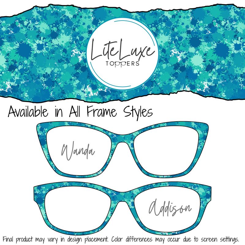 Blue &amp; Green Paint Splatter