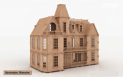 The Bostonian Mansion 1:24th scale dolls house kit