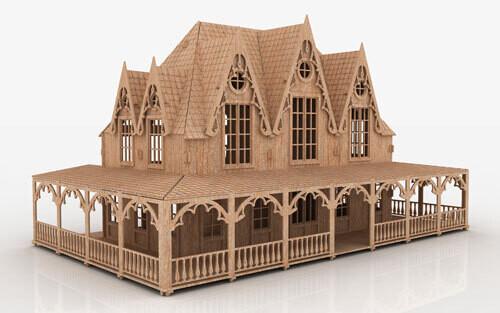 Fairy Tale Villa 1:24th scale Dolls House Kit