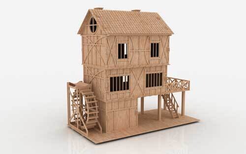 Mill House 1:24th scale Dolls house kit