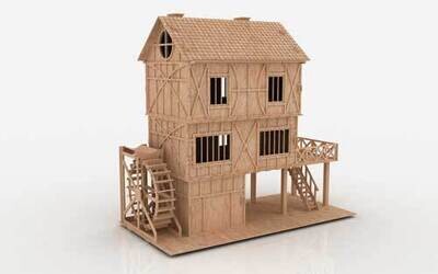 Mill House 1:24th scale Dolls house kit