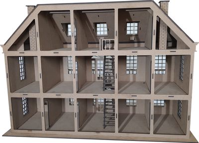 The Southern Mansion 3mm timber 1:24th scale dolls house kit