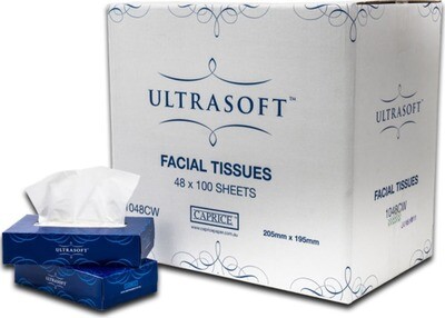 Ultrasoft Facial Tissue 100 sheet 2 Ply x 48 (Carton)