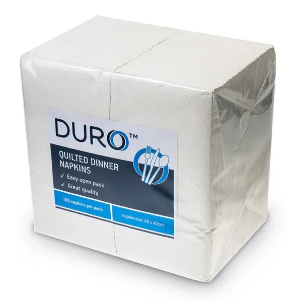 Duro Quilted Dinner Napkin GT Fold 1 Pack of 100