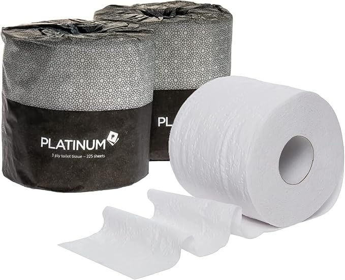Platinum 3 Ply Toilet Paper – 225 Sheet Roll x 48 Individually Wrapped (Carton)