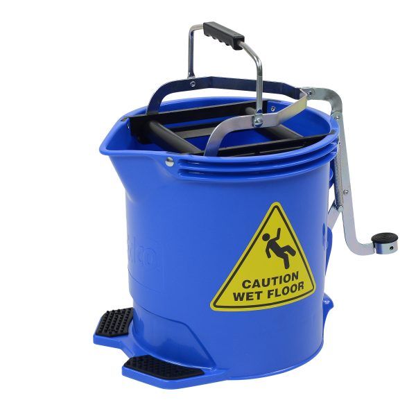 EDCO 15 Litre Metal Wringer Bucket – Blue &amp; Green