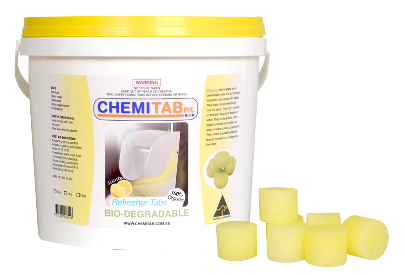 Toilet Blocks Refresher Tabs Chemitab 4kg LEMON