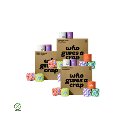 COMBO DEAL Who Gives a Crap Toilet Paper 400 Sheets 3 Ply Recycled x 48 (Carton) X 3 BOXES COMBO DEAL Who Gives a Crap Toilet Paper 400 Sheets 3 Ply Recycled x 48 (Carton) X 3 BOXES