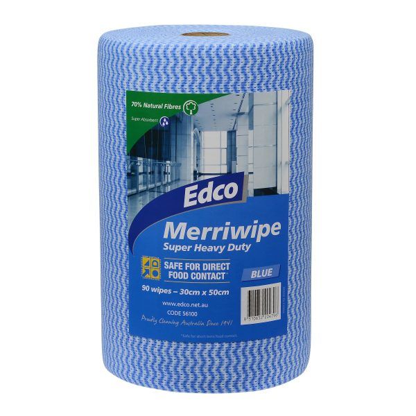 Edco Merriwipe Super Heavy Duty Wipes Roll – Blue/Green