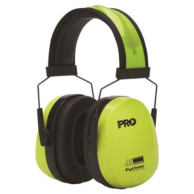 Python Slimline Earmuffs – Class 5, 31dB Hearing Protection, Hi-Vis