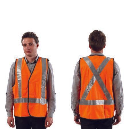 Fluro X Back Safety Vest - Day/Night Use