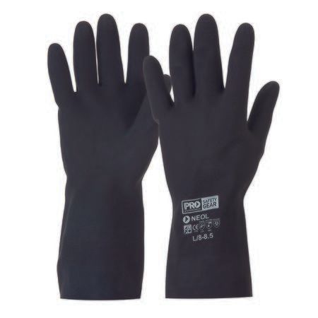 Prochem Black 30cm Neoprene Gloves – Heavy Duty Chemical Resistant