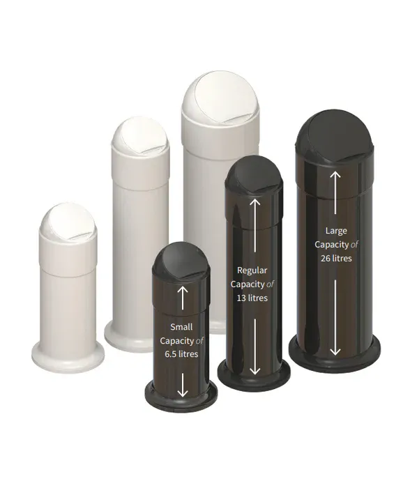 ESG TerraCyclic Sanitary Bio Bin with Plinth + Refil Cartridge Black/White 13L or 26L