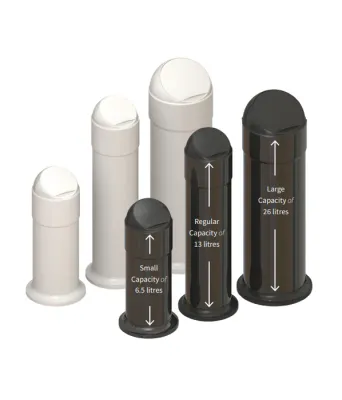 ESG TerraCyclic Sanitary Bio Bin with Plinth + Refil Cartridge Black/White 13L or 26L