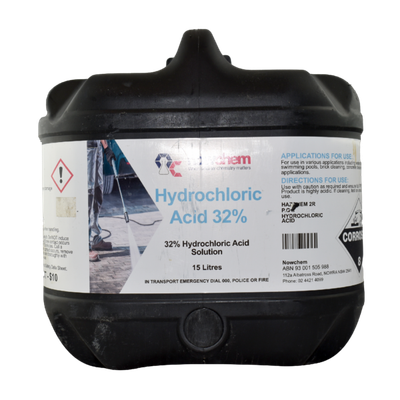 Hydrochloric Acid 32% 15L – Industrial &amp; Cleaning Acid Solution
