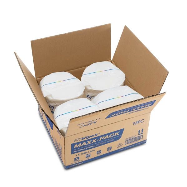 Wow Wipes FitWipes Antibacterial Surface Wipes Refill Pack – 4 Packs of 1200 Wipes