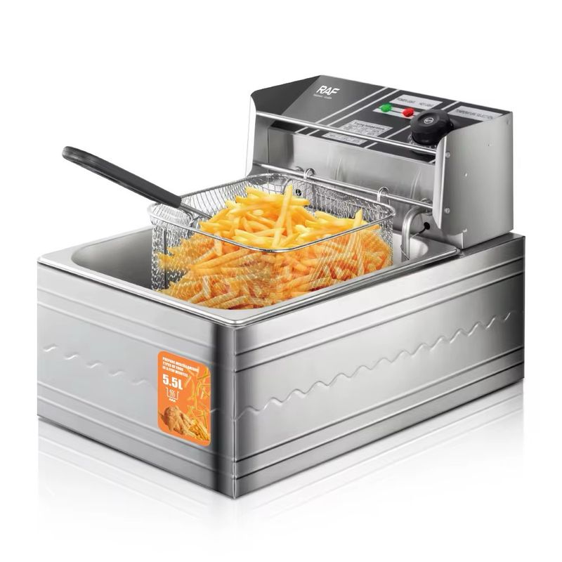 Friteuse électrique en acier inoxydable 5,5 L