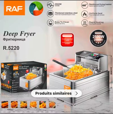 Friteuse électrique en acier inoxydable 5,5 L