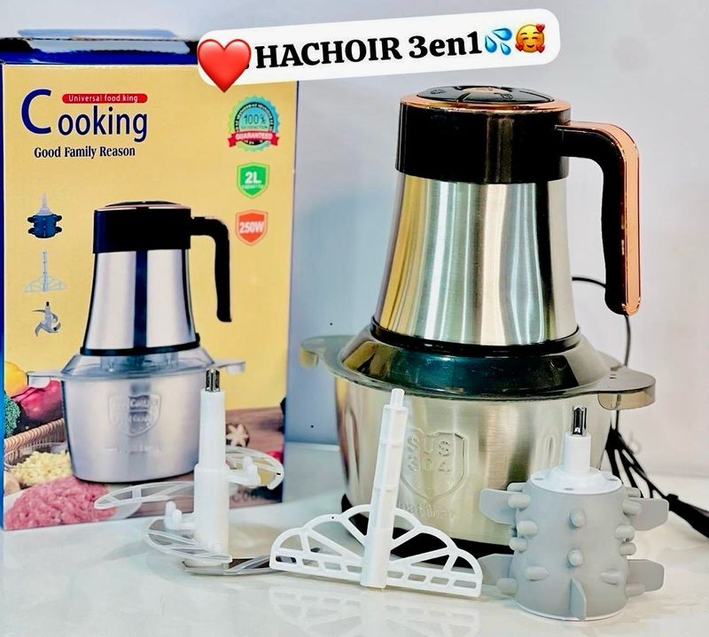 3L Hachoir 3 en 1: hachoir, mayonnaise et épluche AIL 🧄