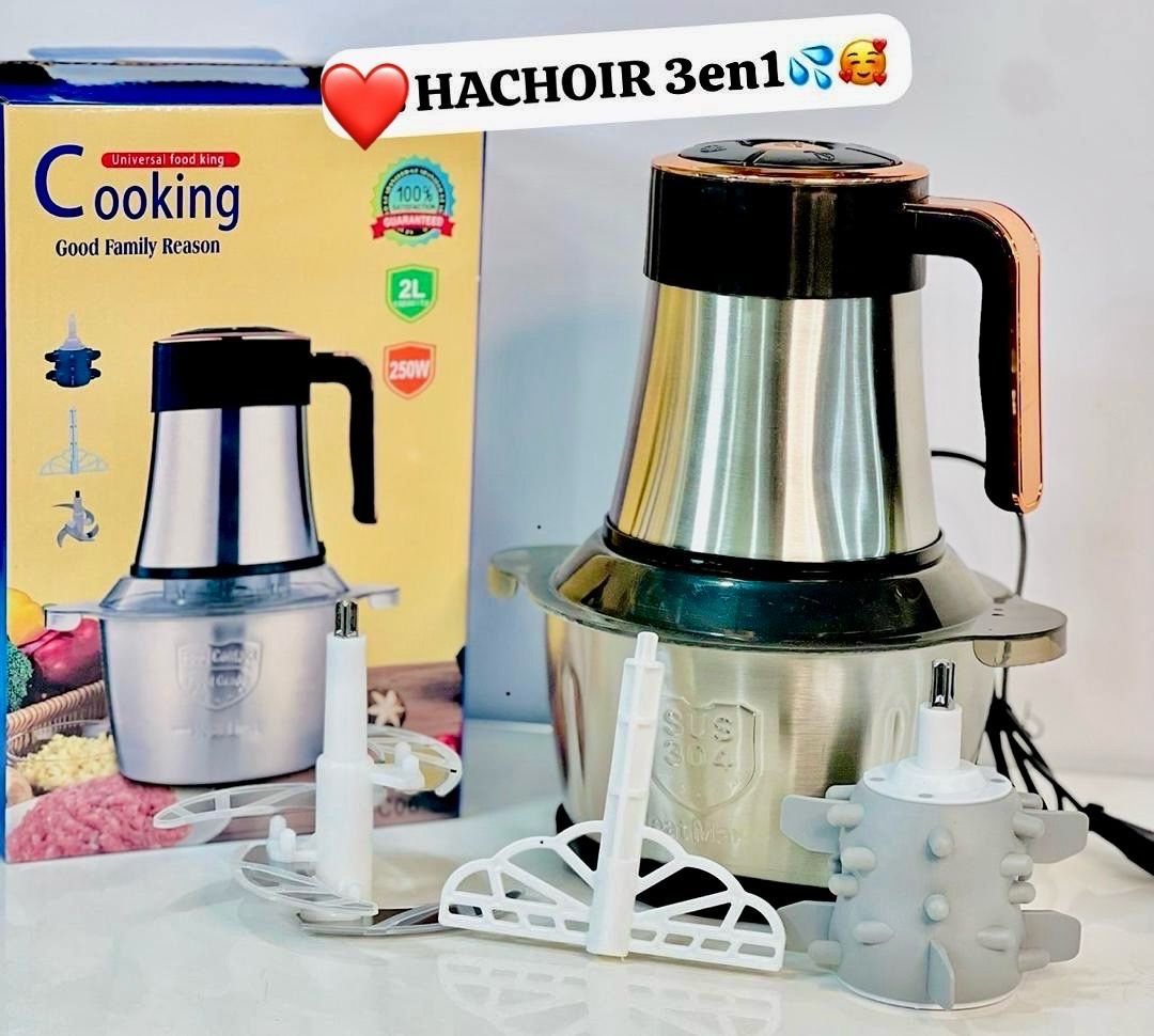 3L Hachoir 3 en 1: hachoir, mayonnaise et épluche AIL 🧄