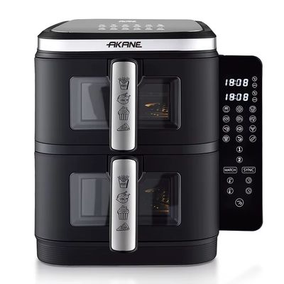 Friteuse à air AKANE 2800W à double panier, machine de cuisson électrique avec 5,5L + 5,5L,