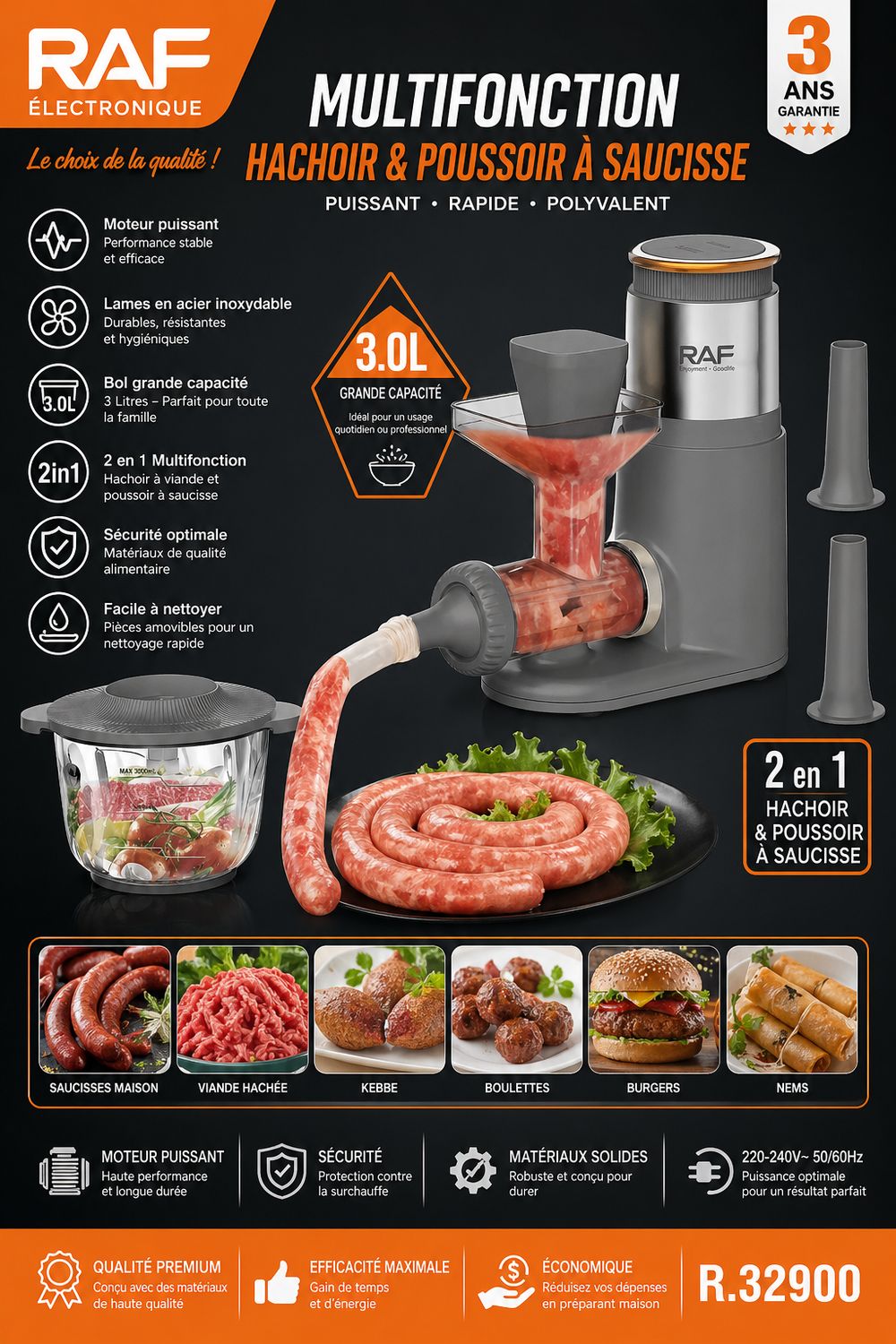 Rebot culinaire 2 en 1 RAF