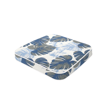 Azure Monstera Seat Cushion
