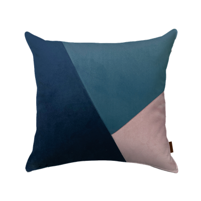 Velvet Geometric Ocean Kissen
