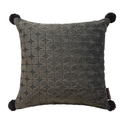 Jacquard Chenille Brown Kissen