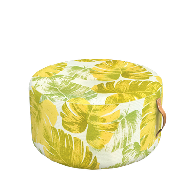 Lime Monstera Pouf