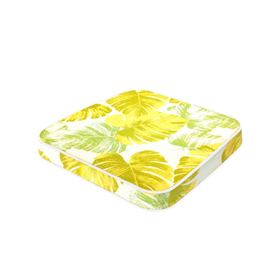 Lime Monstera Seat Cushion