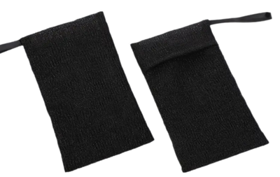 Peelingsäckchen Schwarz oder Grau