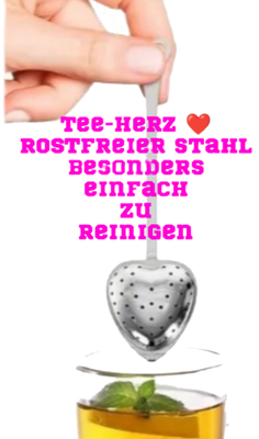 Tee Herz aus rostfreien Edelstahl für losen Tee