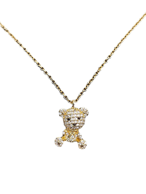 Süßer Bärchenanhanger mit Kette - Gold