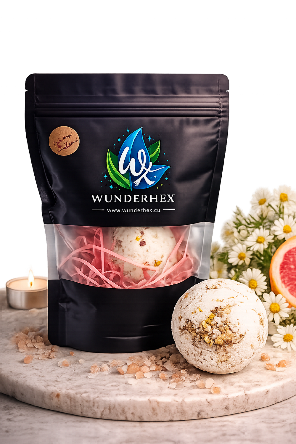 Himalaya-Salz Badebombe „Relax &amp; Entspannung“ – Handgefertigt