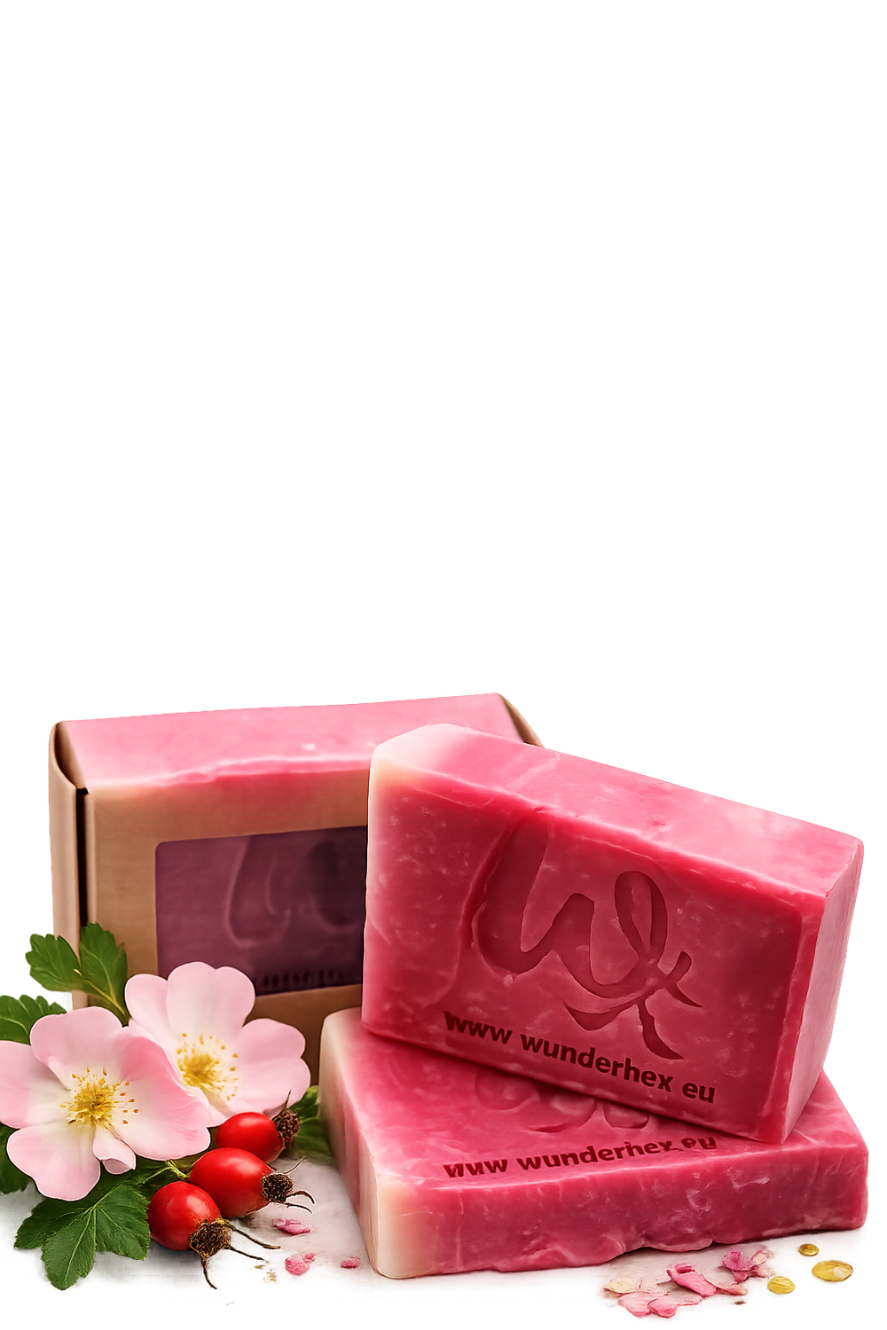 Premium - Wildrosen Olivenölseife – Handgefertigte Naturseife