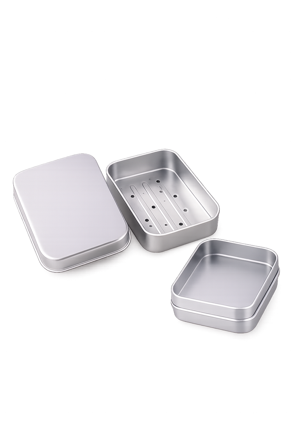 Auslaufsichere Seifenschale aus Aluminium