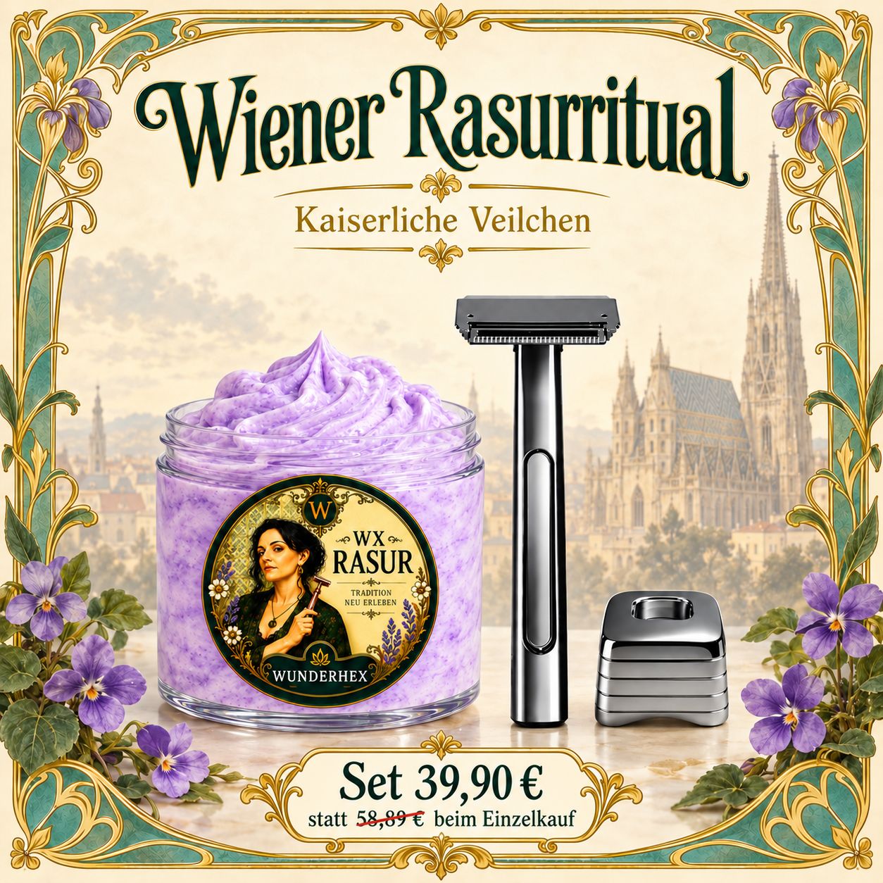 Wiener Rasurritual – Kaiserliche Veilchen Set