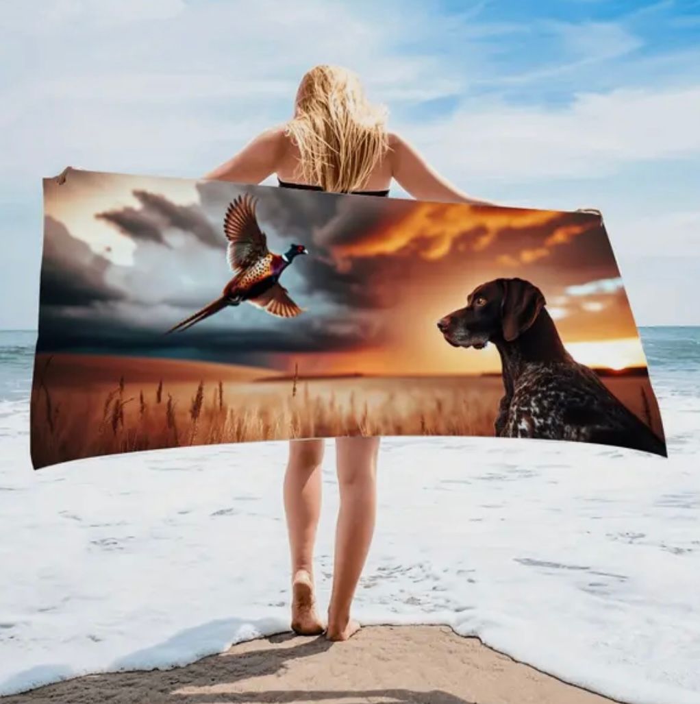 Beach Towel Pheasant Flying