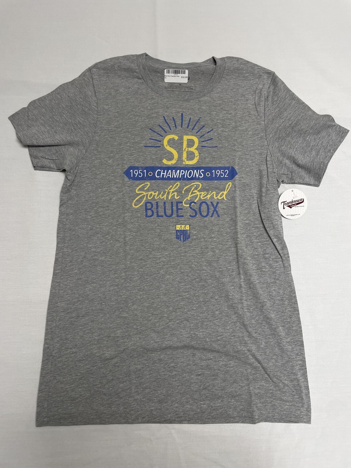 Blue Sox Champs, Size: M, Color: Gray