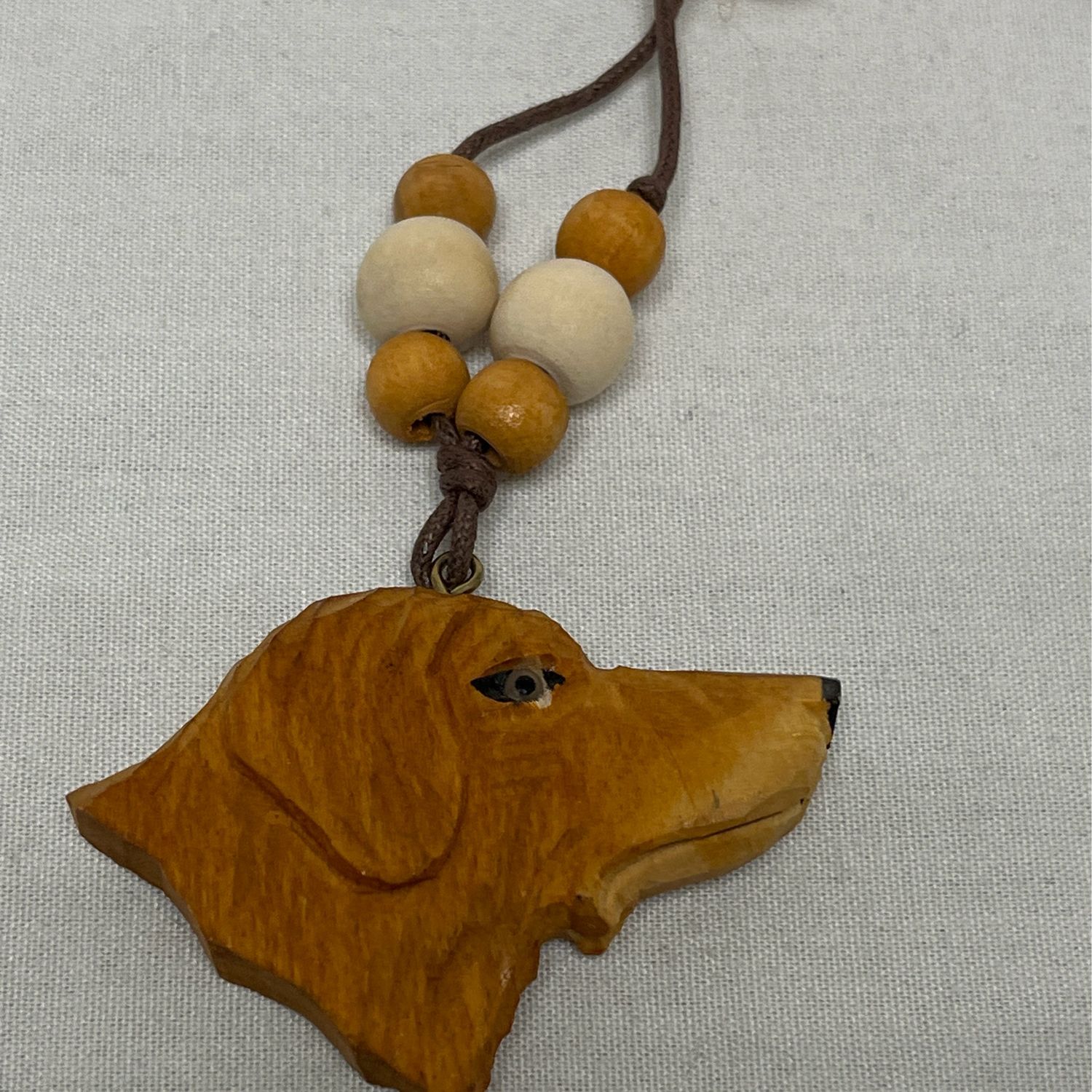 dog - wood necklace