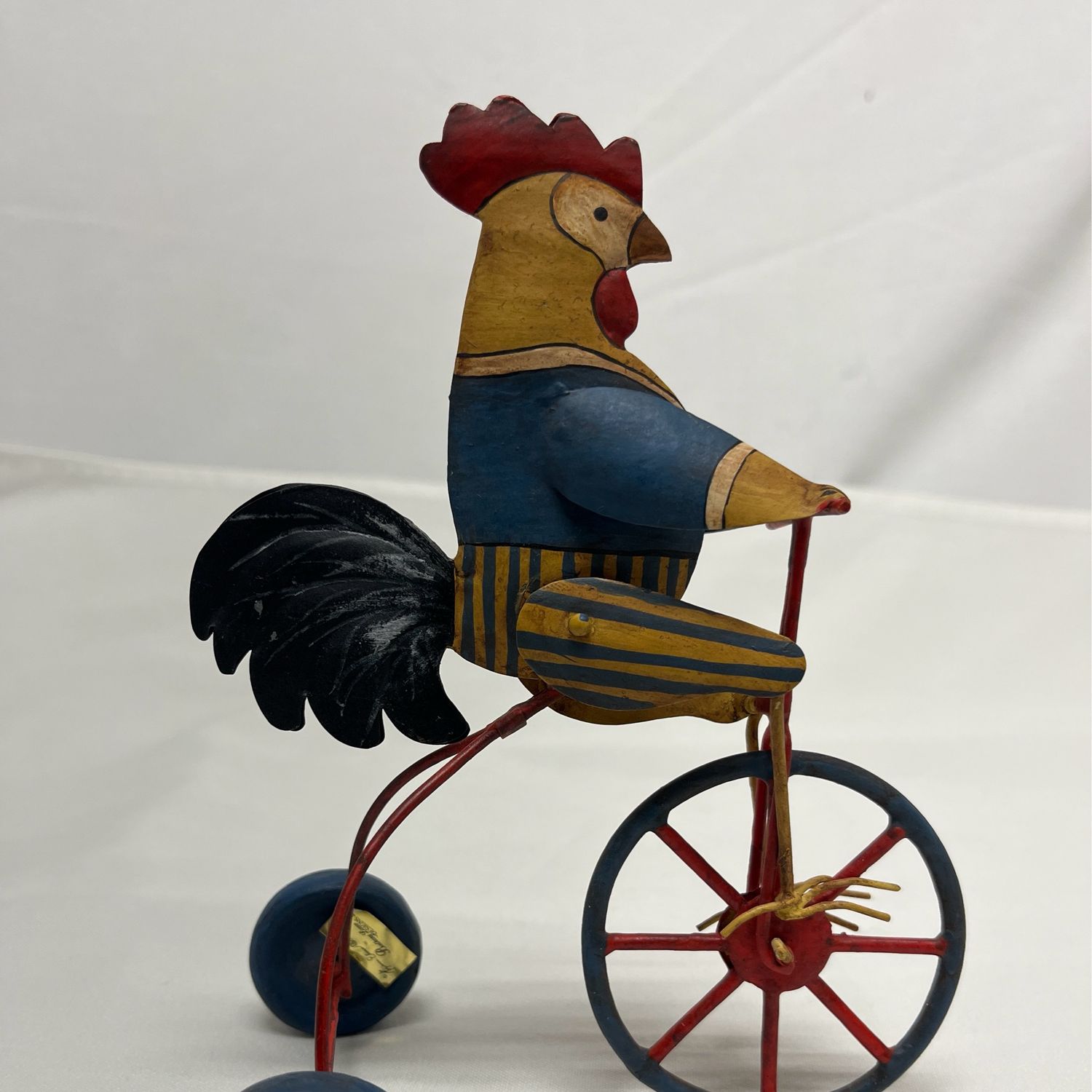Rooster on bike - vintage