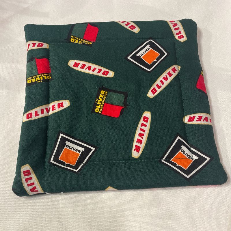 Potholders - Green with Logos