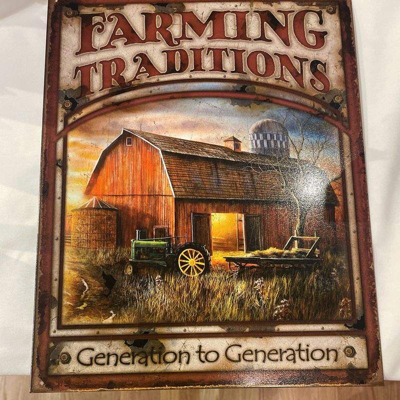 Tin Sign - Farming Traditions