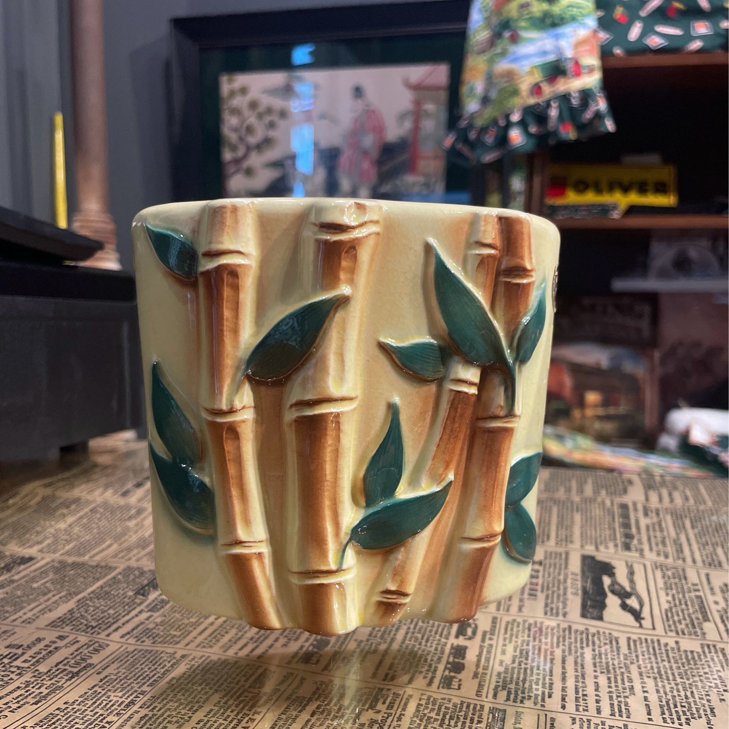 Planter -- Royal Copley Bamboo
