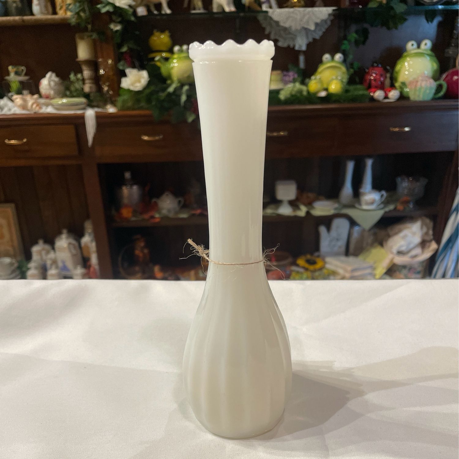 Vase Tall Milkglass