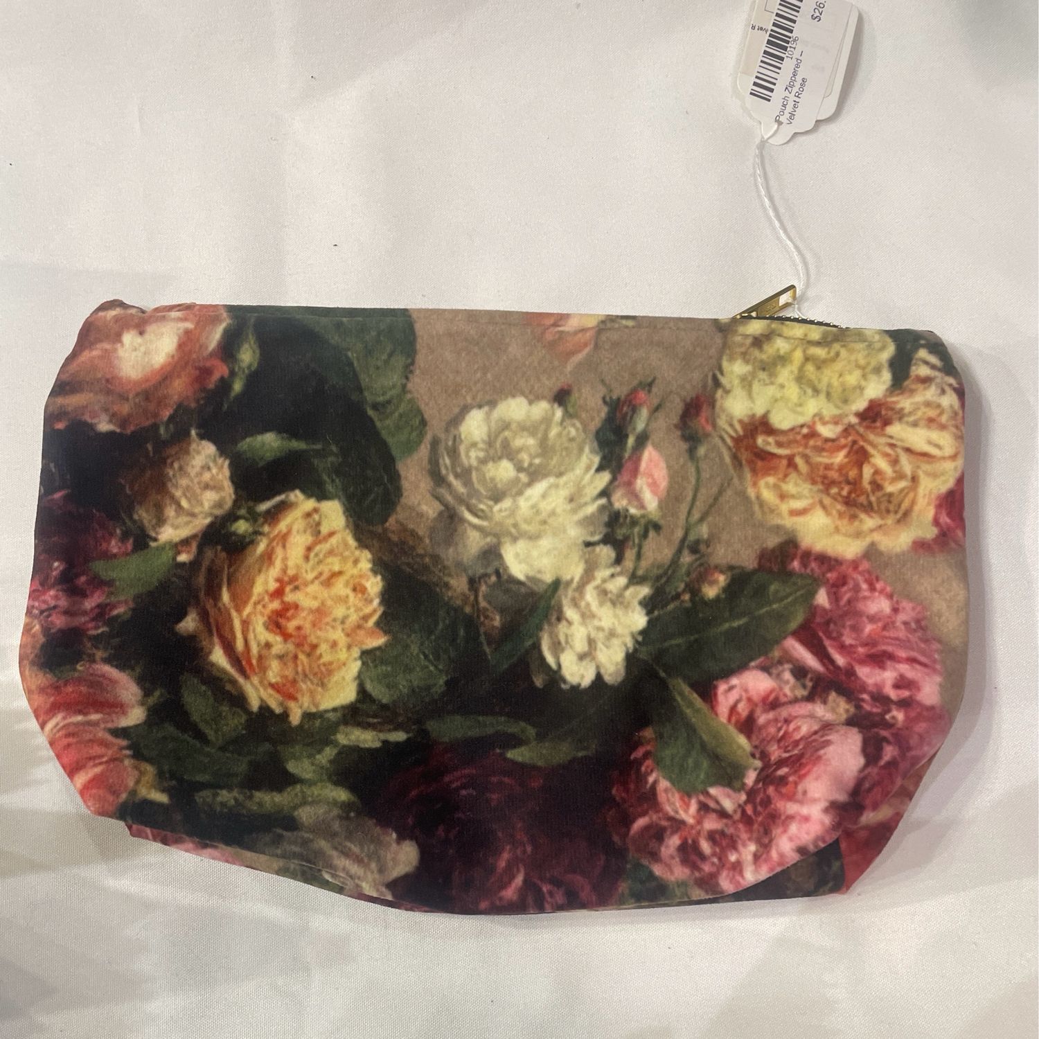 Pouch Zippered -- Velvet Rose