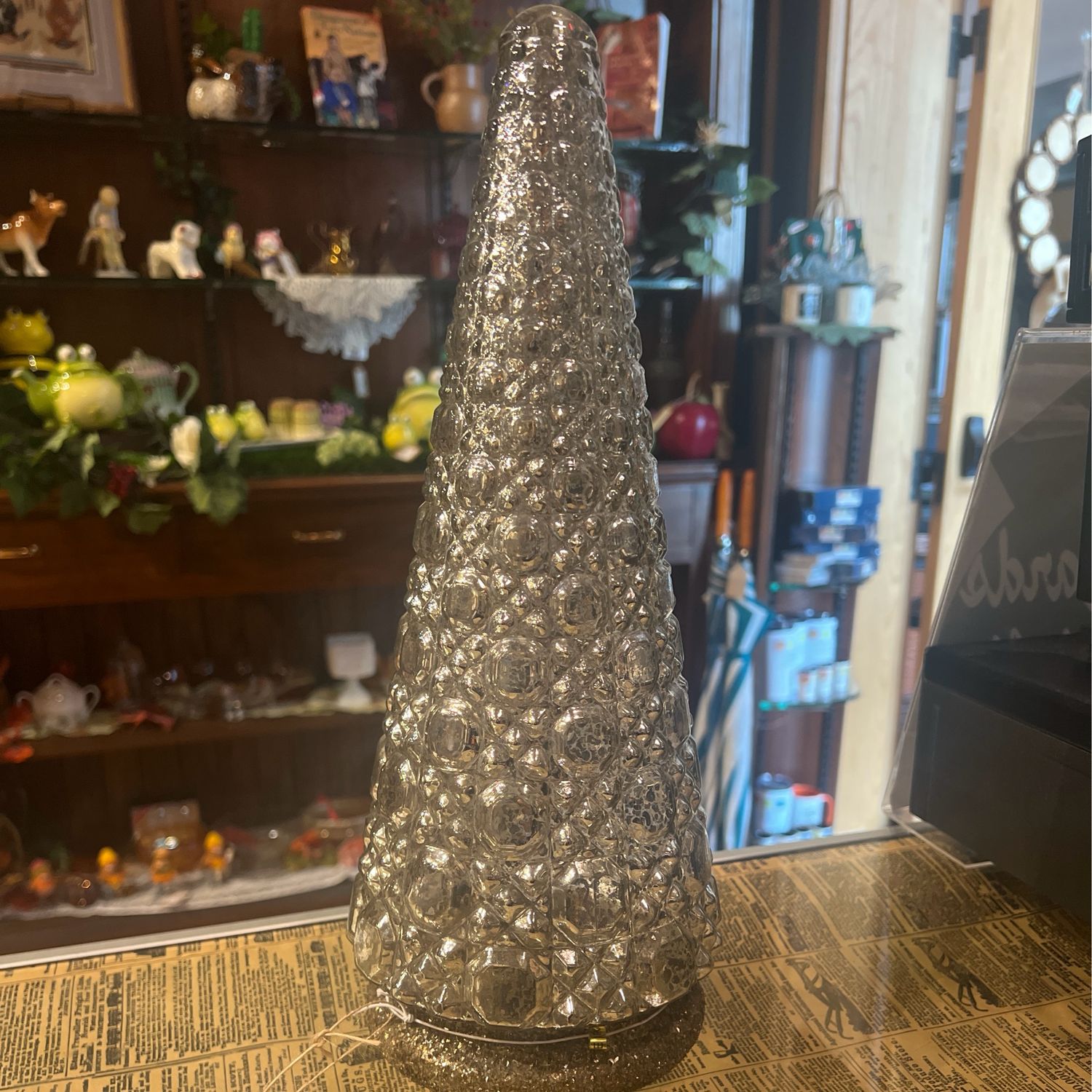 Tree Silver Bottle Glass