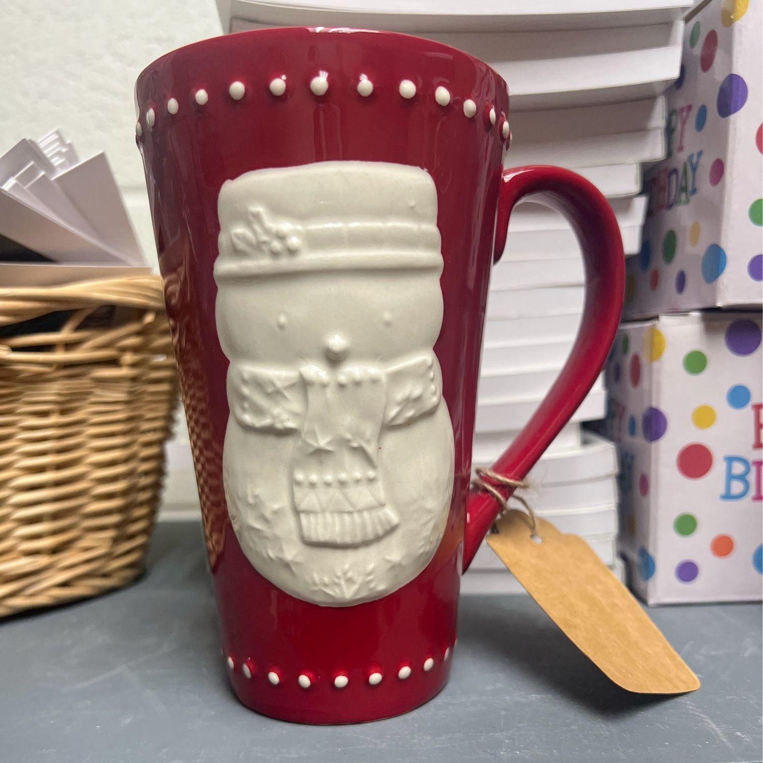 Red Snowman Mug